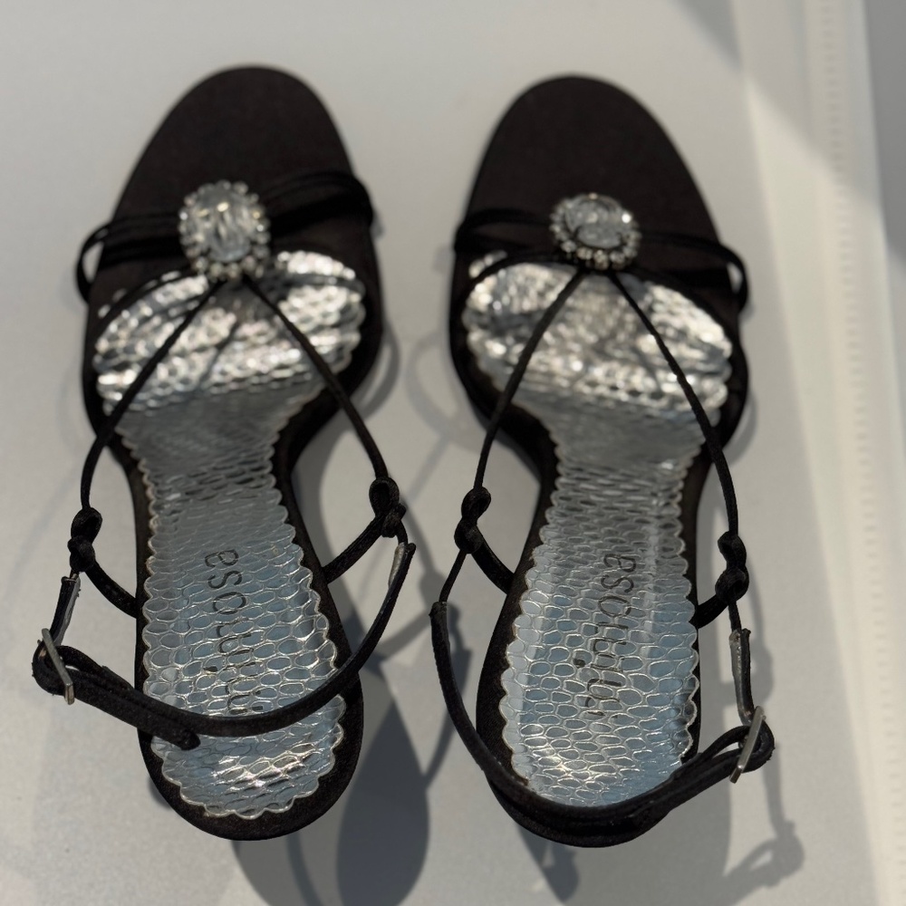 Mimosa strap Heels with crystal accent size 39.5